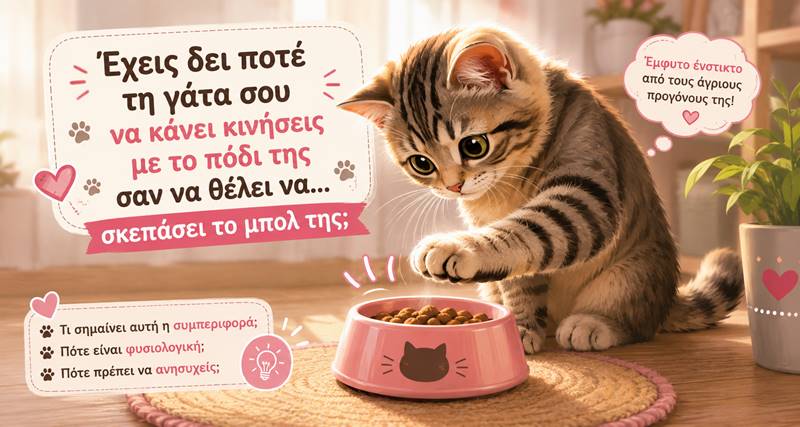 Γιατί η γάτα μου προσπαθεί να σκεπάσει το μπολ με το φαγητό&nbsp;της;