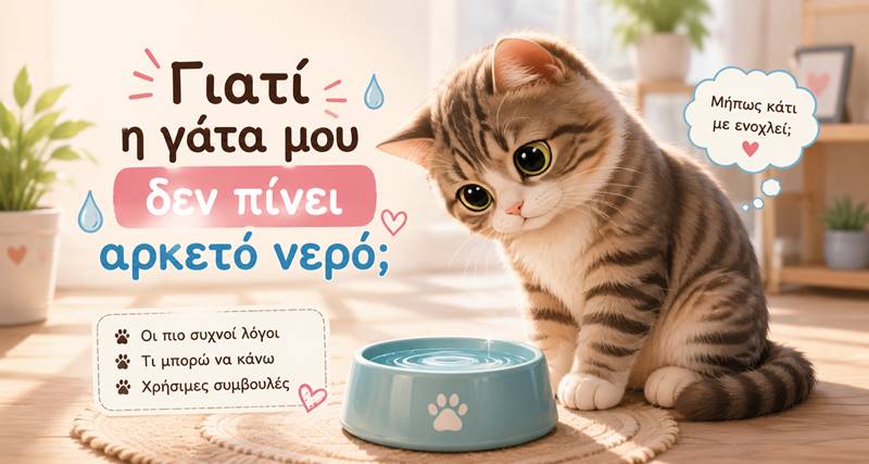 Η γάτα μου δεν πίνει αρκετό νερό: Πώς μπορώ να τη&nbsp;βοηθήσω;