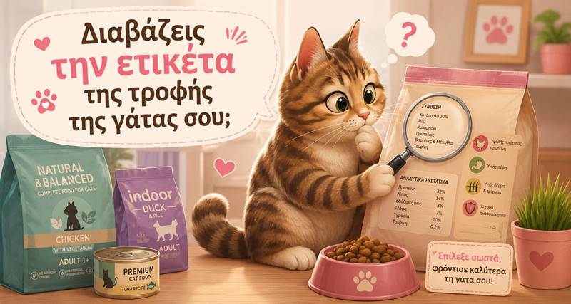 Διαβάζεις σωστά την ετικέτα της τροφής της γάτας σου;