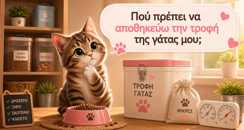 Πώς να αποθηκεύεις σωστά την τροφή της γάτας&nbsp;σου