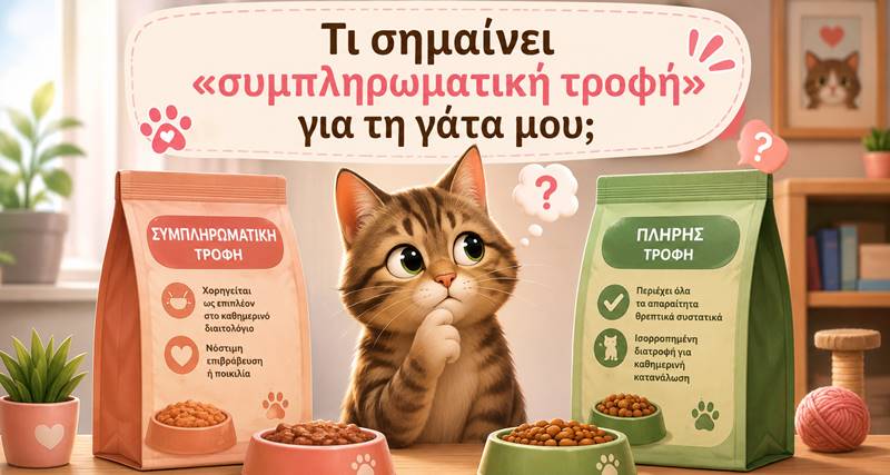 Τι σημαίνει «συμπληρωματική τροφή» για τη&nbsp;γάτα;