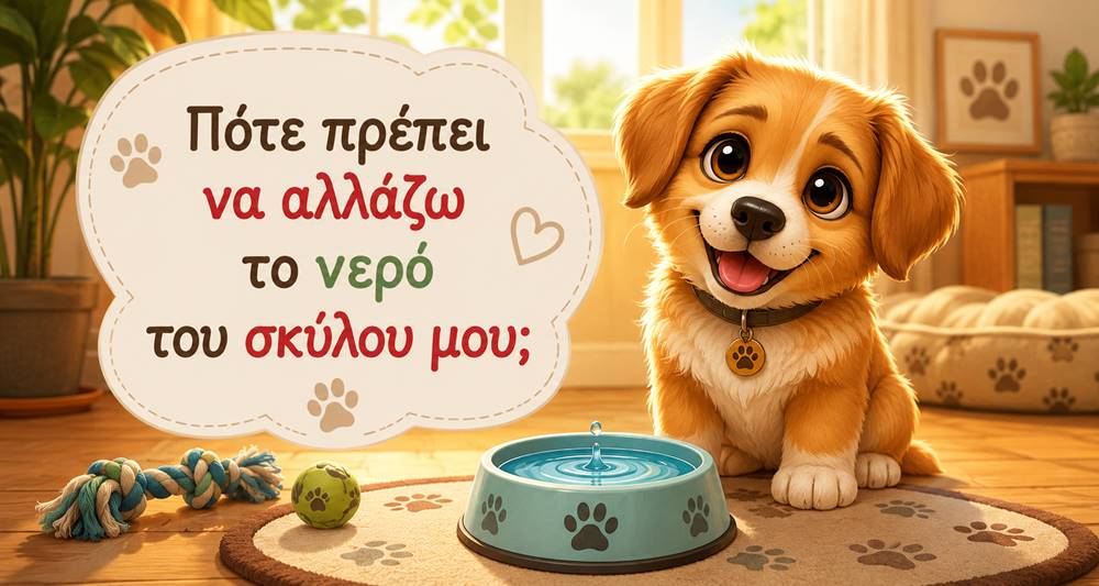 Πότε πρέπει να αλλάζω το νερό του σκύλου&nbsp;μου;