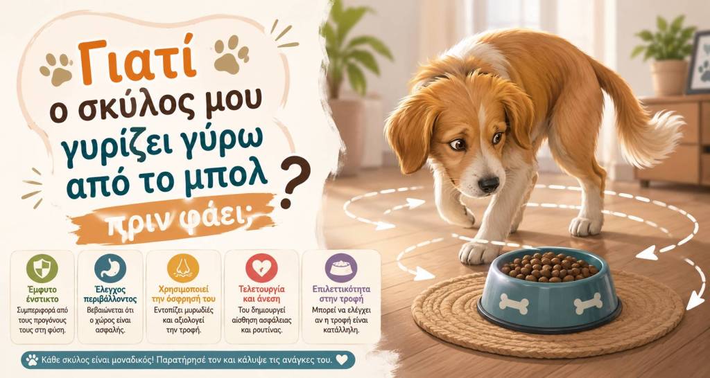 Γιατί ο σκύλος μου γυρίζει γύρω από το μπολ πριν&nbsp;φάει;