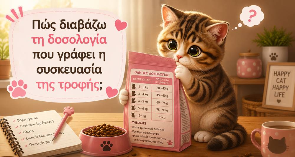 Πώς να διαβάζεις σωστά τη δοσολογία στην τροφή της γάτας&nbsp;σου
