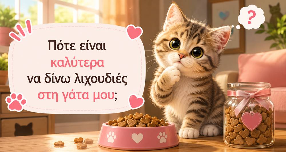 Πότε είναι καλύτερα να δίνω λιχουδιές στη γάτα&nbsp;μου;