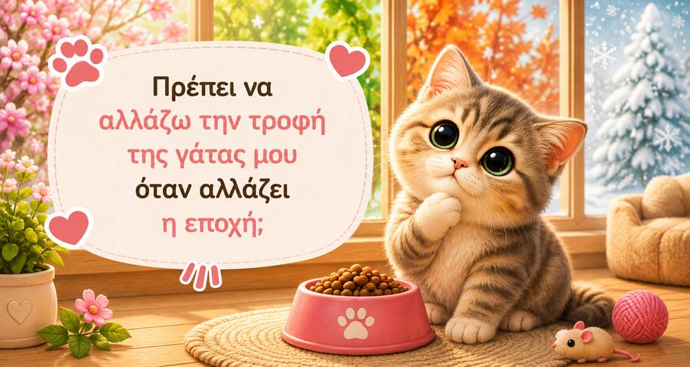 Πρέπει να αλλάζω την τροφή της γάτας μου όταν αλλάζει η&nbsp;εποχή;
