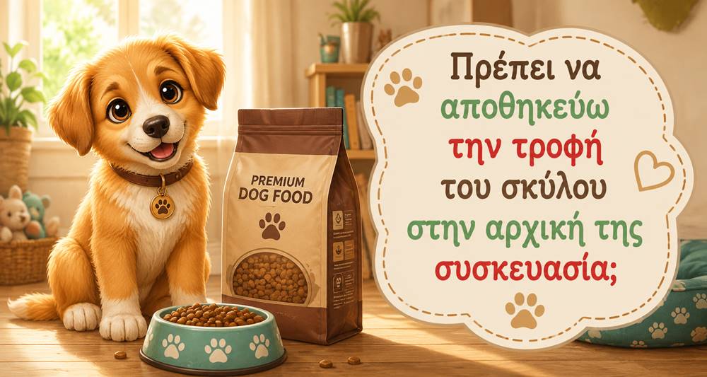 Πώς να αποθηκεύεις σωστά την τροφή του σκύλου&nbsp;σου