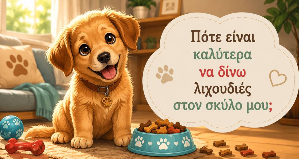 Πότε είναι καλύτερα να δίνω λιχουδιές στον σκύλο&nbsp;μου;