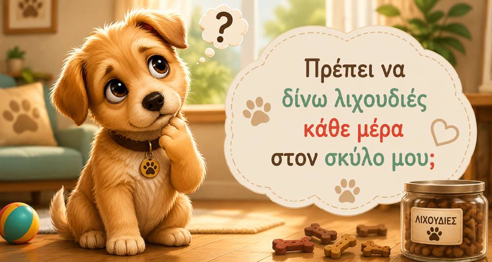 Πρέπει να δίνω λιχουδιές κάθε μέρα στον σκύλο&nbsp;μου;