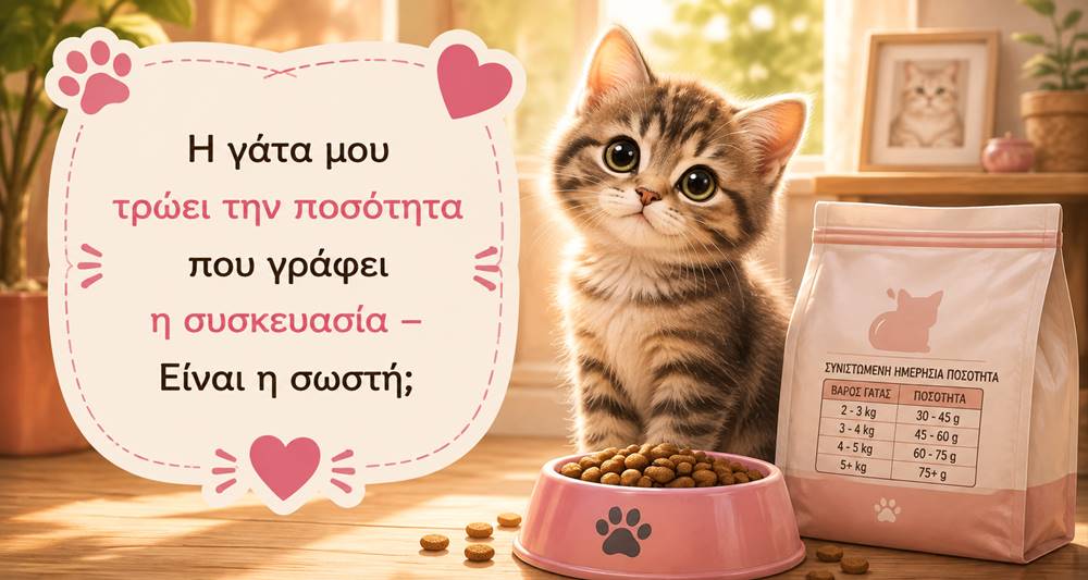 Η δοσολογία στη συσκευασία της γατοτροφής είναι πάντα σωστή για τη γάτα&nbsp;μου;