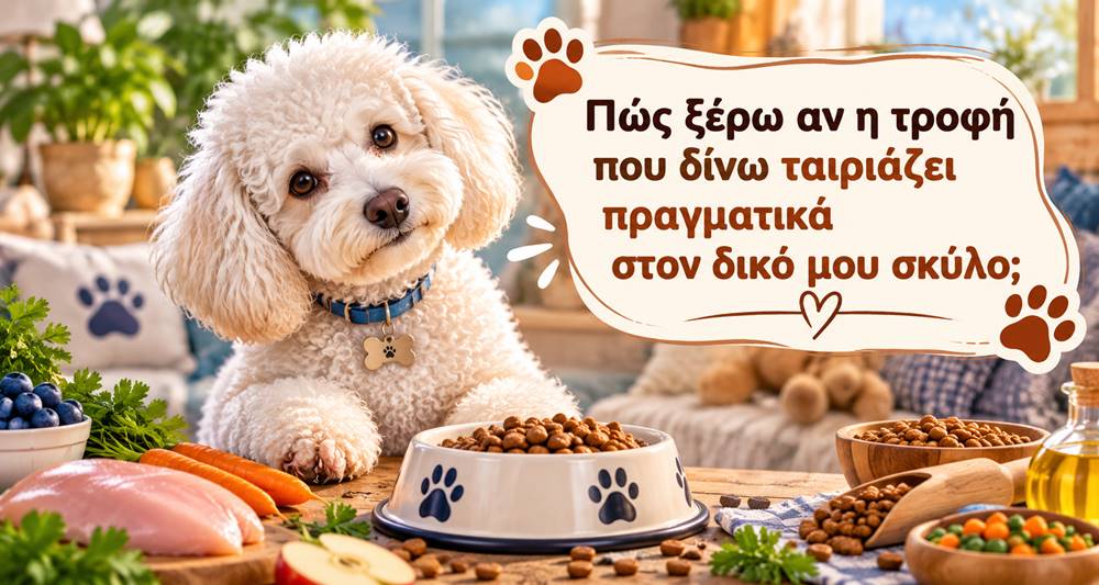 Πώς ξέρω αν η τροφή που δίνω ταιριάζει πραγματικά στον σκύλο μου;