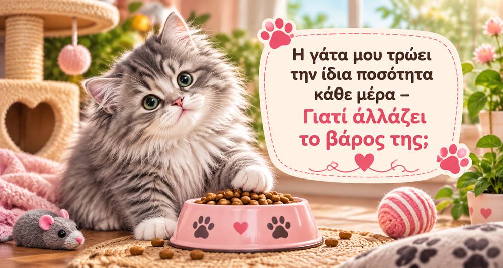 Η γάτα μου τρώει την ίδια ποσότητα αλλά αλλάζει βάρος – Γιατί;
