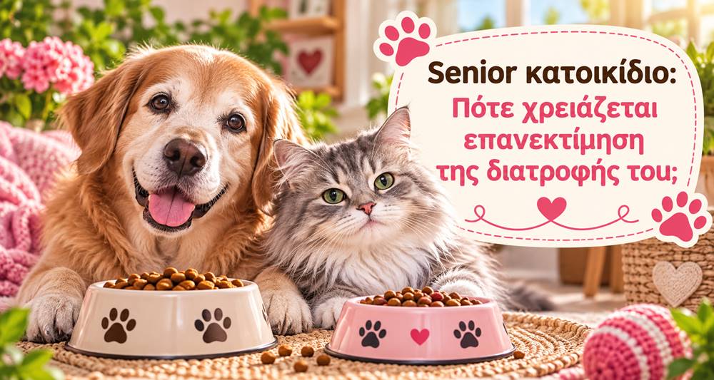 Senior σκύλος ή γάτα: Πότε χρειάζεται επανεκτίμηση της διατροφής;