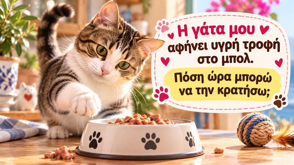 Η γάτα σου αφήνει υγρή τροφή στο μπολ;